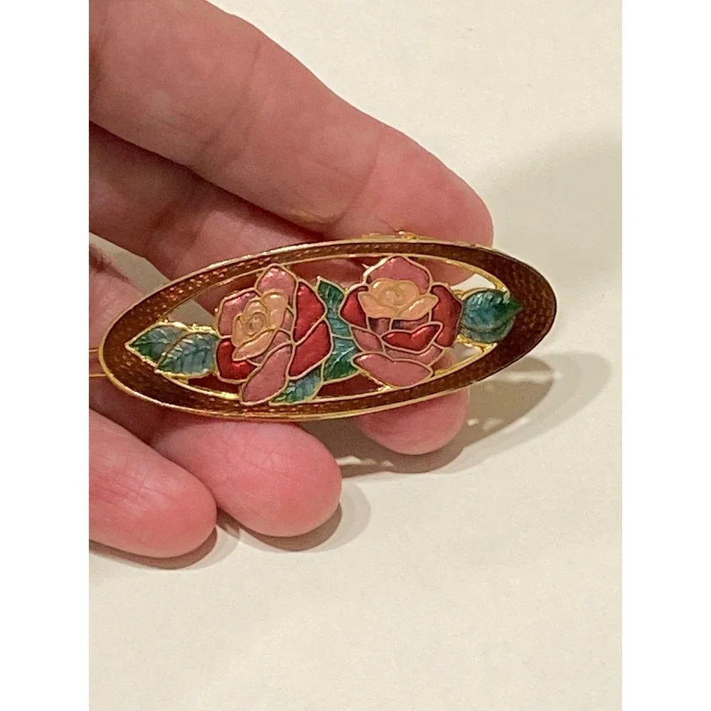 Beautiful Vintage Hair Clip glam floral whimscal rose motif shabby chic romantic